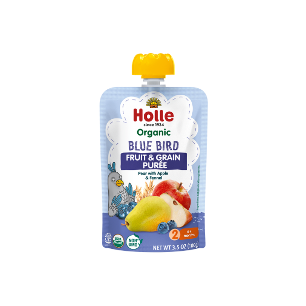 Blue Bird - 6 pouches- pear, apple, blueberries, oats