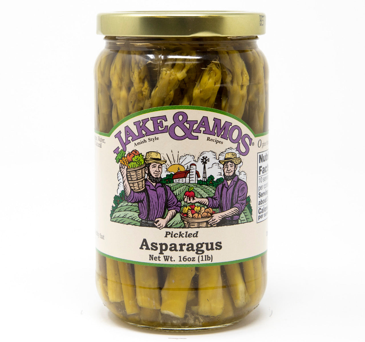 Jake & Amos Pickled Asparagus - 16 Oz Jar