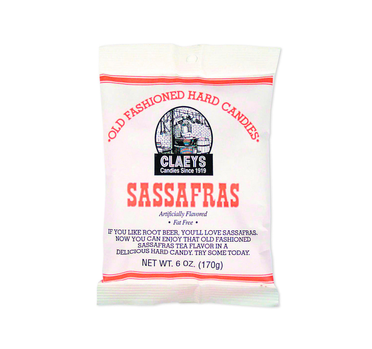 Old Fashioned Hard Candy Sassafras - 6 oz - 6 Pack