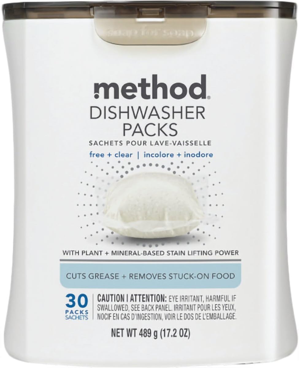 Method Free & Clear Scent Pods Dishwasher Detergent 17.2 oz 30 pk