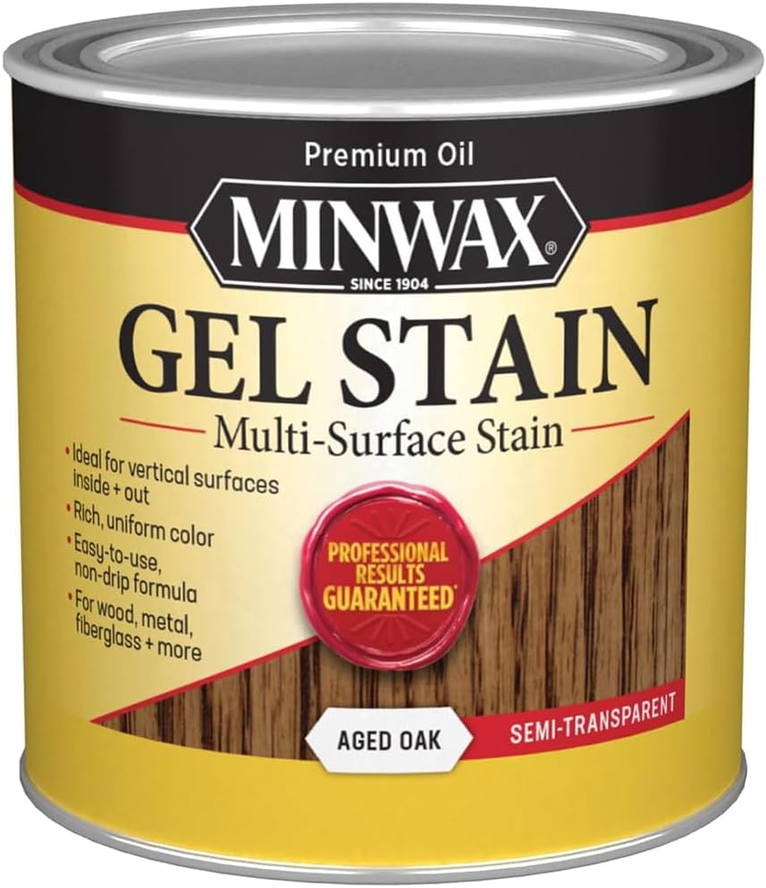Minwax Semi-Transparent Aged Oak Oil-Based Gel Stain 1 qt
