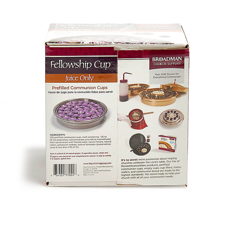 Fellowship Cup Prefilled Communion Cups with Juice Only (100 Count Box)