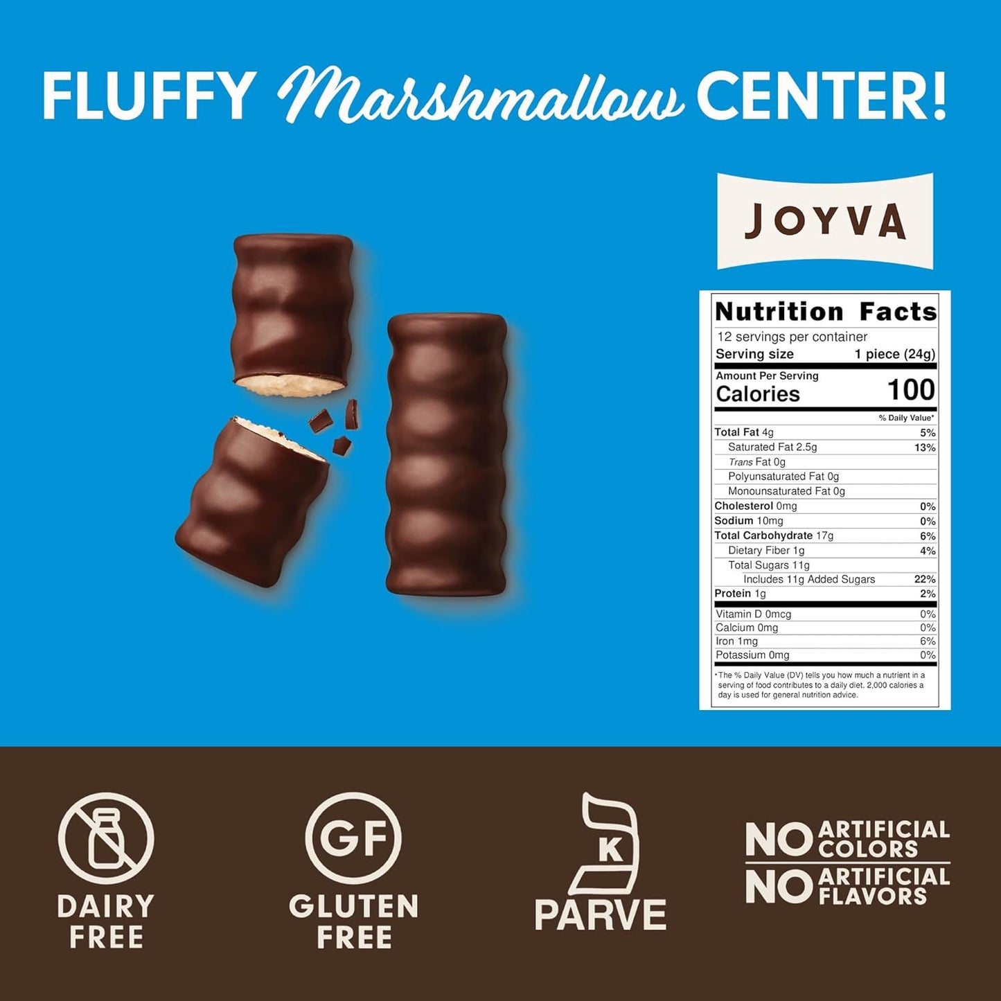 Joyva Chocolate Covered Marshmallows - 5lb