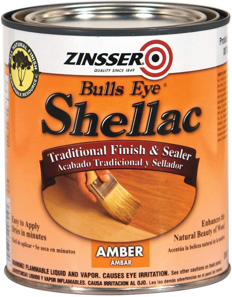 Zinsser Bulls Eye Amber Shellac Finish and Sealer 1 qt
