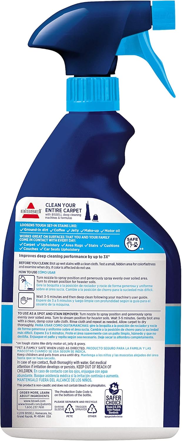 Bissell Stain Pretreat Carpet and Upholstery Cleaner 22 oz Liquid