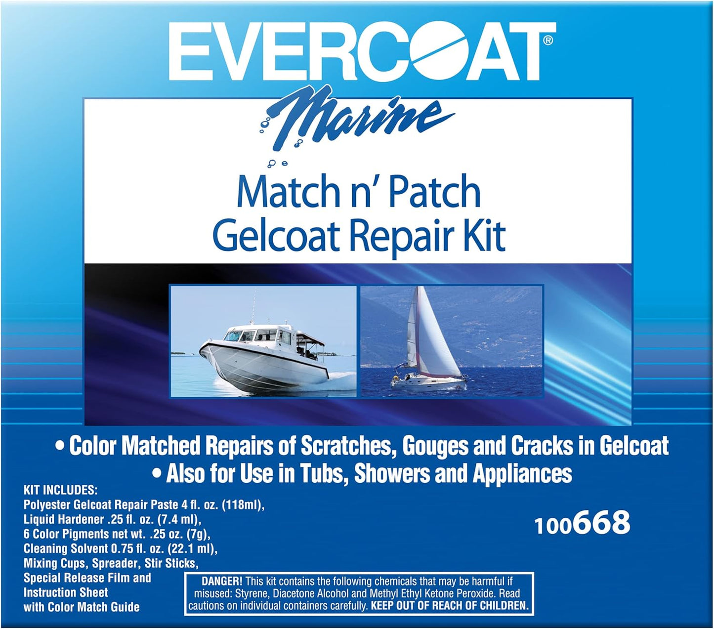 Evercoat Match N Patch Gel Coat Repair Kit