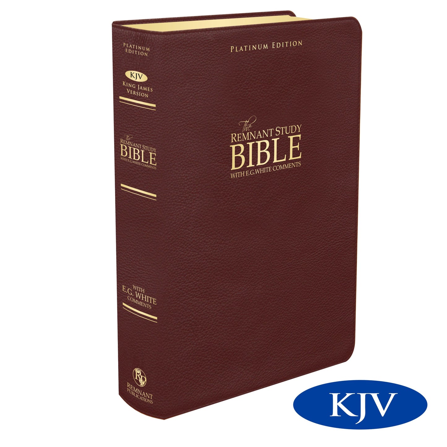 Platinum Remnant Study Bible KJV (Genuine Top-grain Leather Maroon)