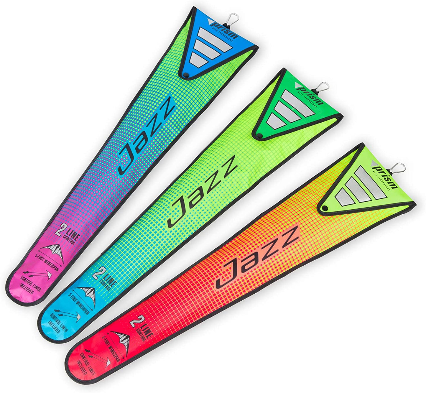 Prism Kite Technology Jazz 2.0 Dual-line Sport Kite, Ready to Fly with Flying Lines, Wrist Straps, Winder, Instructions and Storage Bag