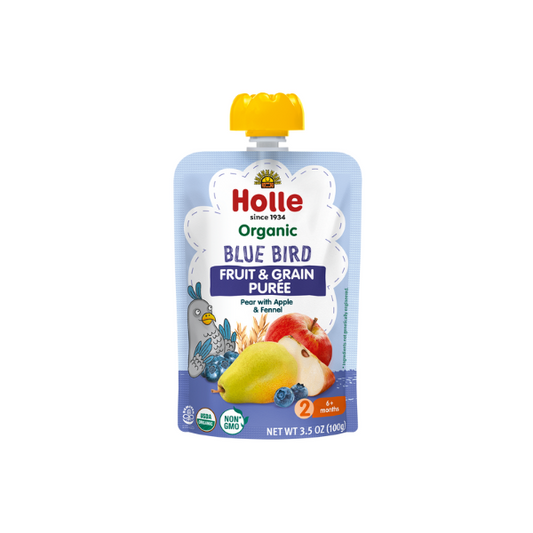 Blue Bird - 6 pouches-  pear, apple, blueberries, oats