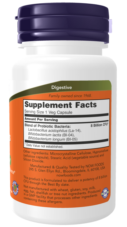 8 Billion Acidophilus & Bifidus Veg 60 Capsules