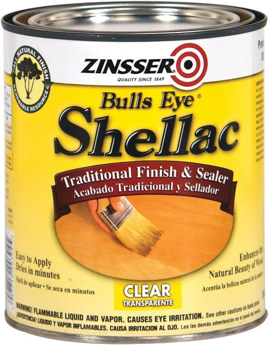Zinsser Bulls Eye Clear Oil-Based Shellac Finish and Sealer 1 qt