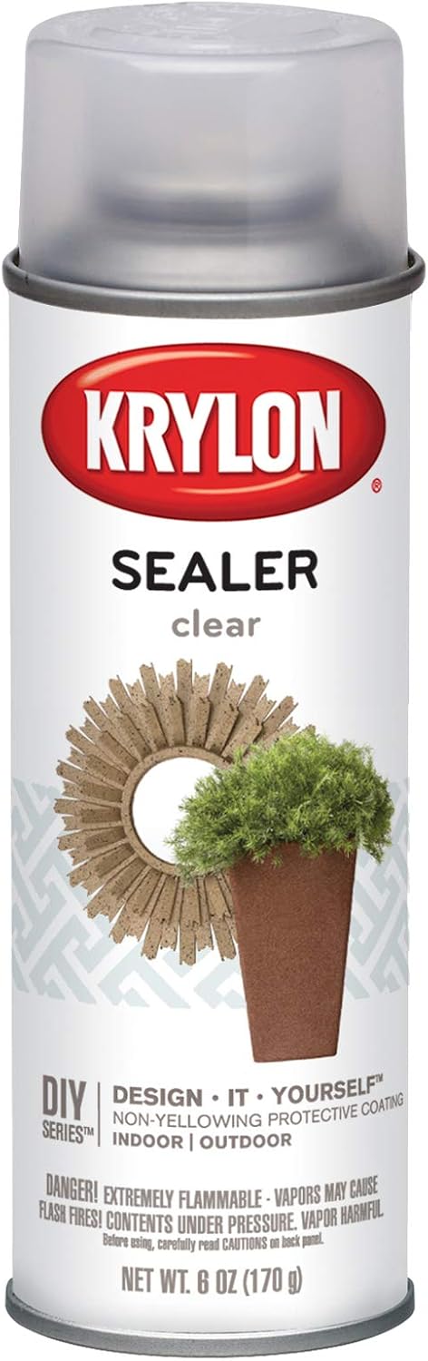 Krylon Sealer Satin Clear Seal Spray Coating 6 oz