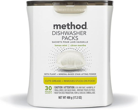 Method Lemon Mint Scent Pods Dishwasher Detergent 17.2 oz 30 pk