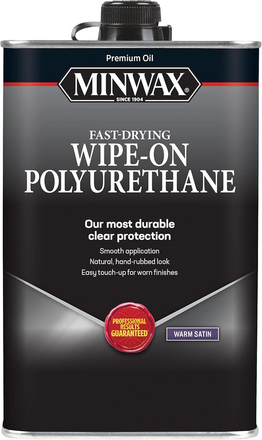 Minwax Wipe-On Poly Satin Clear Polyurethane 1 qt