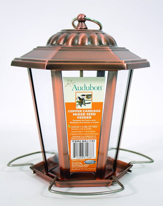 Woodlink NA11193 Audubon Carriage Wild Bird Feeder, 8-1/2-Inch, Copper…