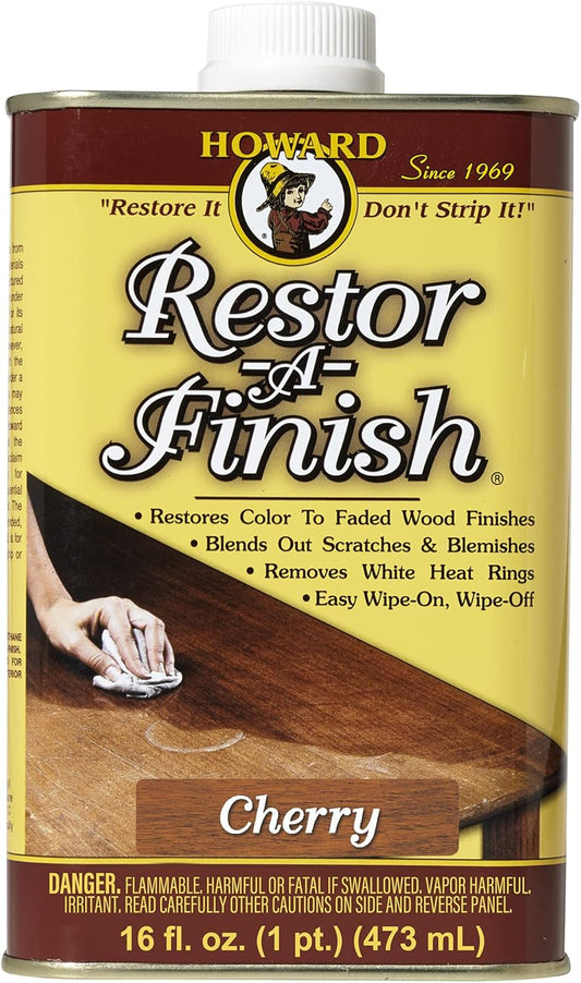 Howard Restor-A-Finish Semi-Transparent Cherry Oil-Based Wood Restorer 1 pt