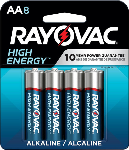 Rayovac High Energy AA Batteries - 8 Pack