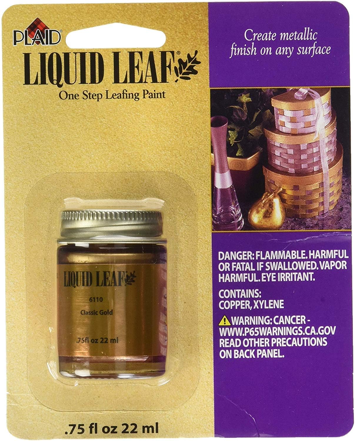 Plaid Metallic Classic Gold Glaze 0.8 oz
