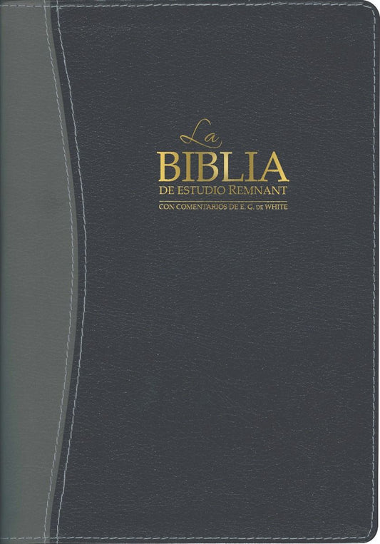 La Biblia De Estudio Remnant Piel Regenerada Azul/Gris - Spanish Remnant Study Bible Bonded Leather Blue/Gray