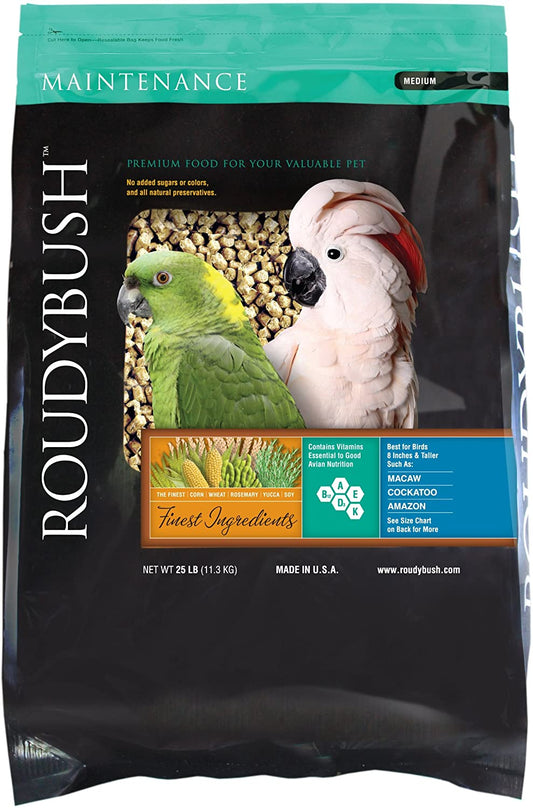 RoudyBush Daily Maintenance Bird Food, Medium, 25-Pound…