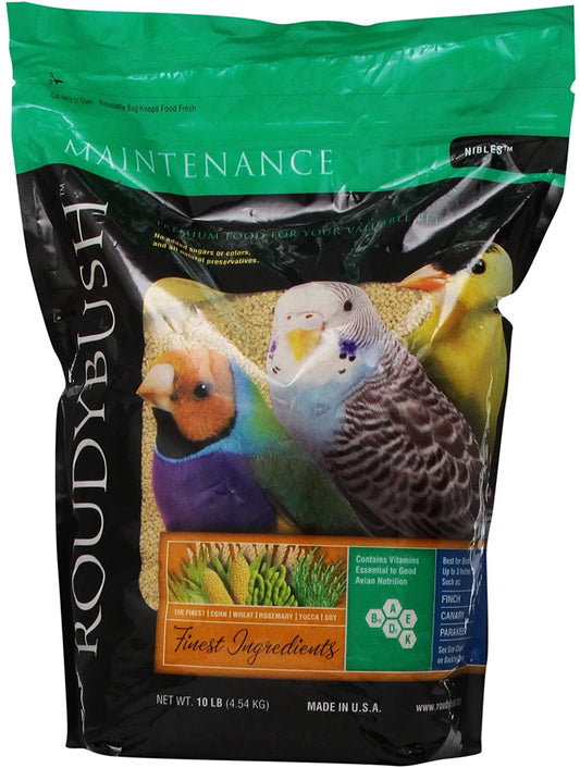 RoudyBush Daily Maintenance Bird Food, Nibles, 10-Pound (210NIDM)