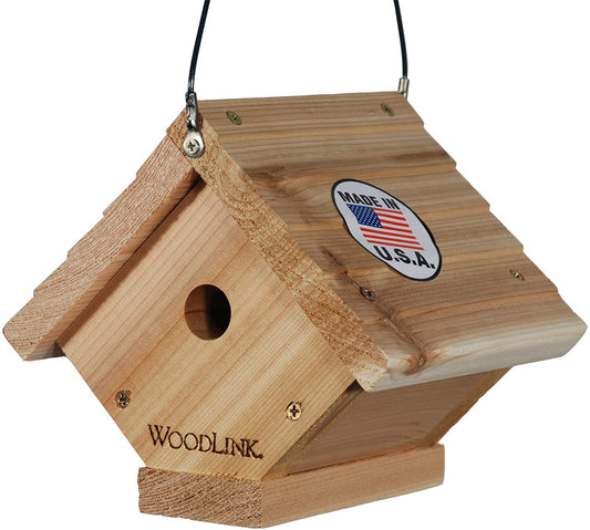 Woodlink Traditional Wren House - Natural Cedar Bird House